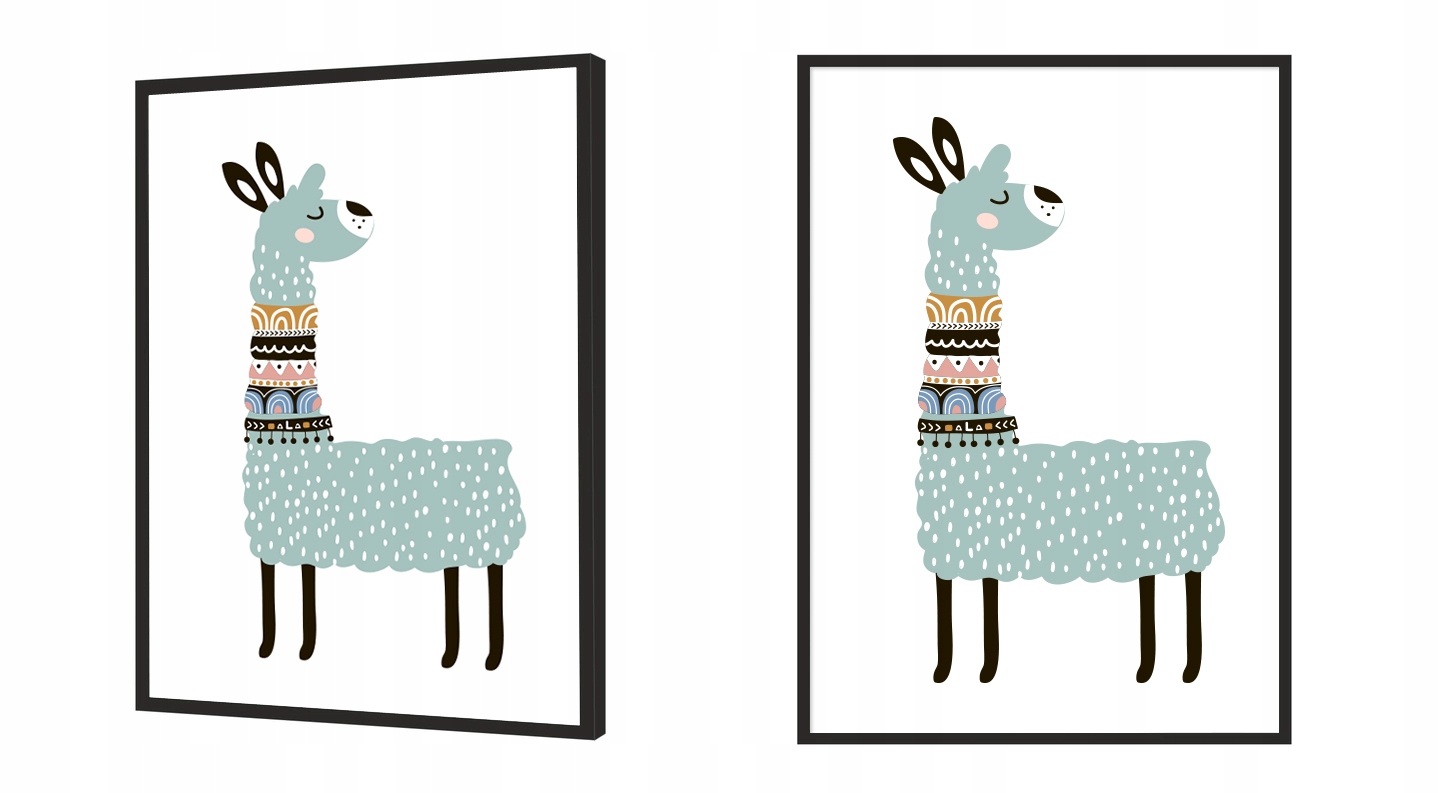 OBRAZ PLAKAT W RAMIE A4 cm Alpaka PD253 Płeć chłopcy