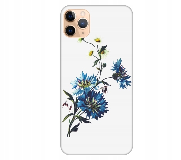 

Etui pokrowiec do iPhone 11 Pro Max Kwiat niebiesk
