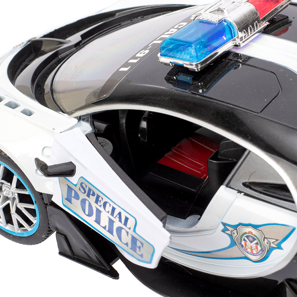 POLICJA RADIOWÓZ AUTO SPORTOWE STEROWANE Policyjne RC DRZWI Z PILOTA Materiał karton plastik inny