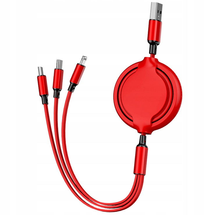 

Co2 Kabel Zwijka 3w1 Ładowarka Micro Iphone Usb-c