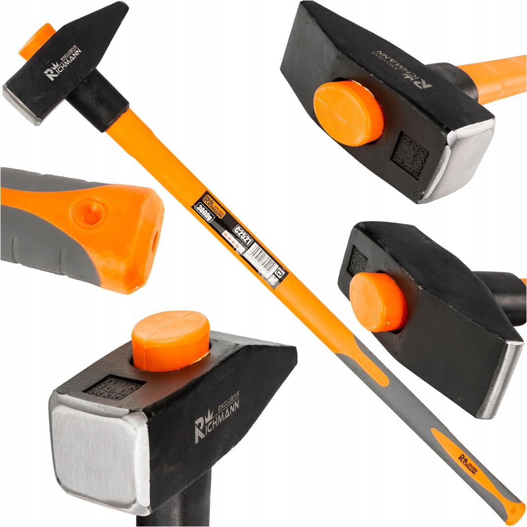 Młotek Młot Ślusarski 5000g 5kg Trzonek Fiberglass Włókno Szklane Stal Kuta