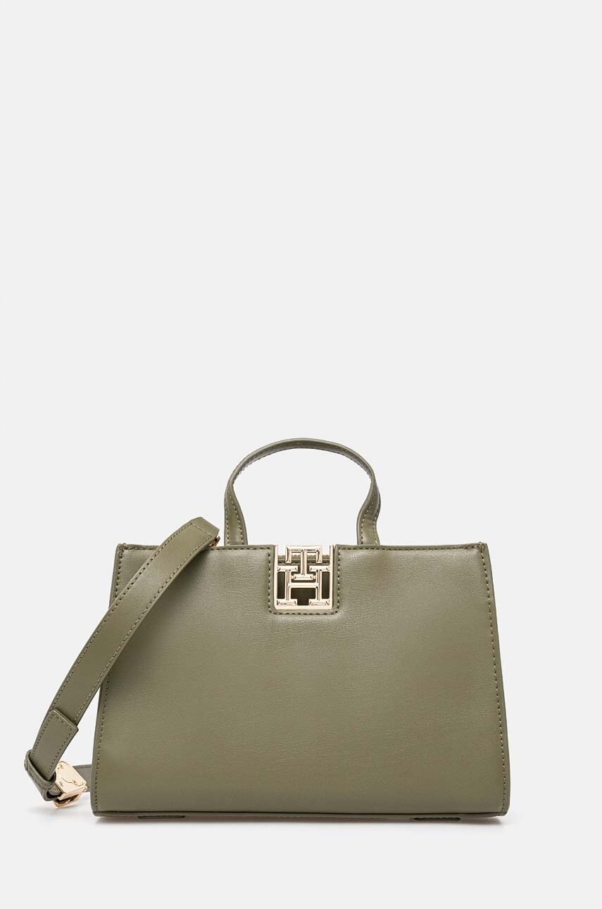 Tommy Hilfiger kabelka zelená barva AW0AW16762