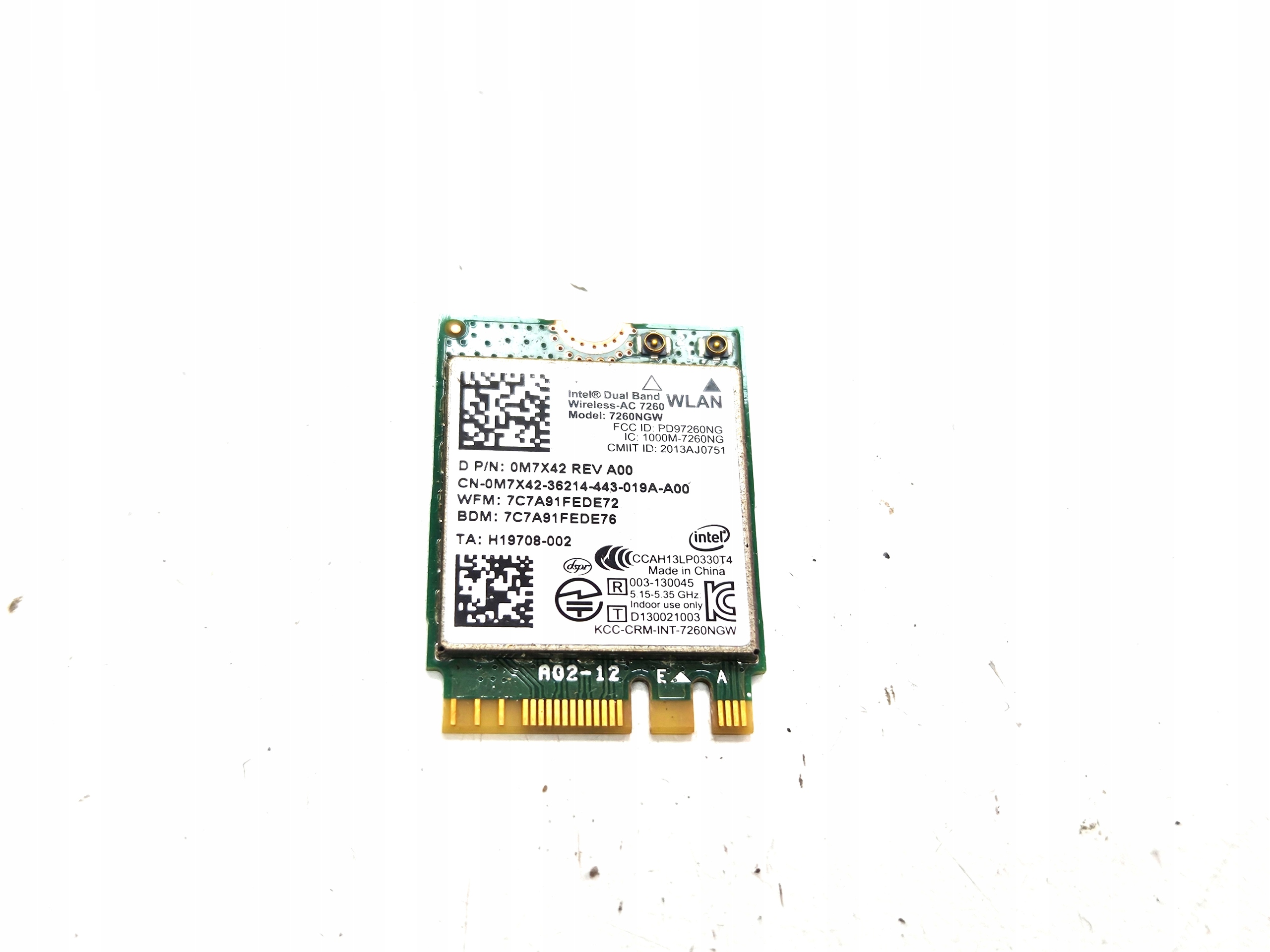 Karta sieciowa bezprzewodowa Intel 7260NGW M.2 do Dell Wi-Fi 5 867 Mb/s
