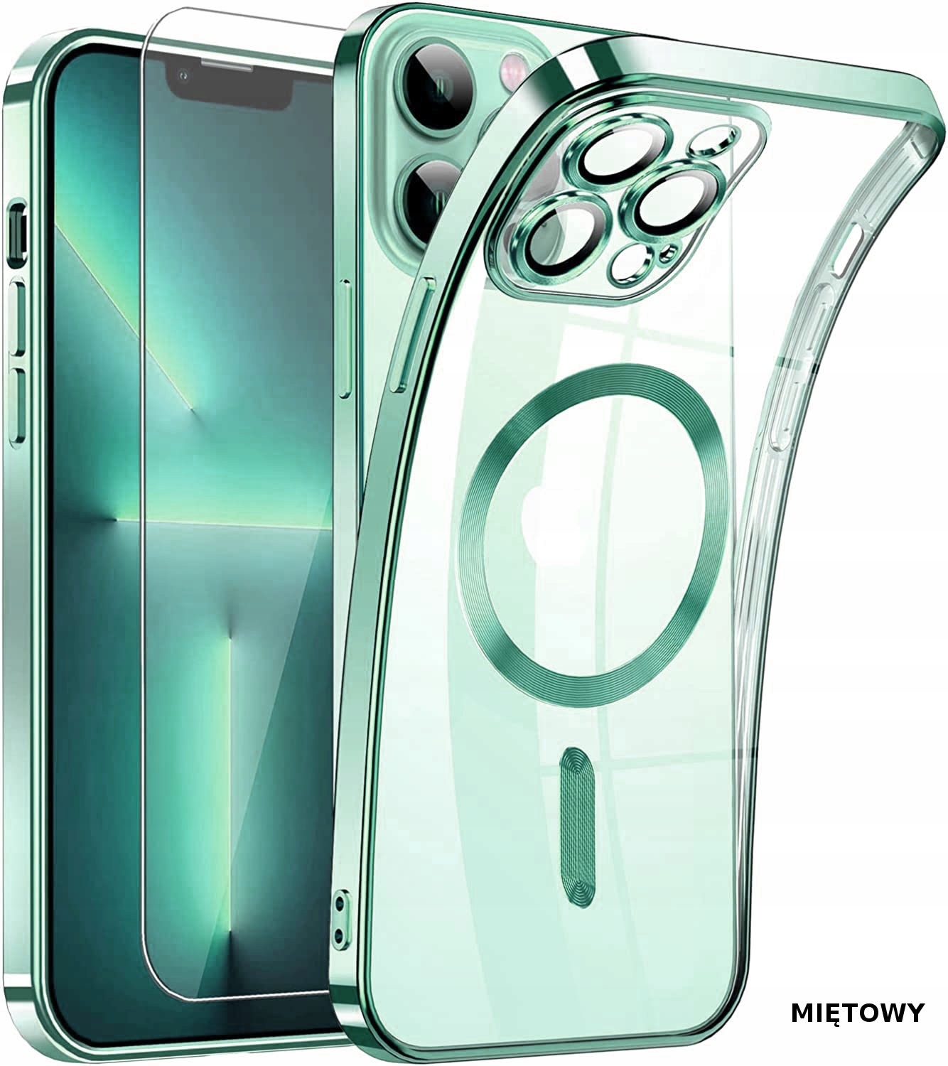 ETUI MAGNETYCZNE DO MAGSAFE DO APPLE IPHONE 12 PRO COLOUR CASE +SZKŁO Typ plecki