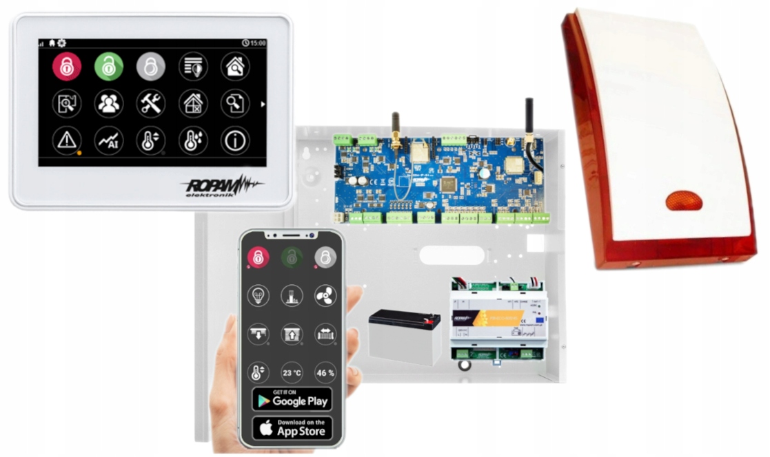 

Ropam NeoLTE-IP-64 Alarm Wifi App Panel Dotykowy