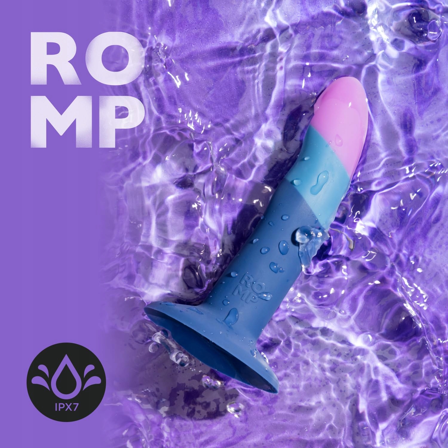 ROMP Piccolo Niebieski Dildo 14cm Silikonowy Kompatybilny z Wibratorem — miniatura 4