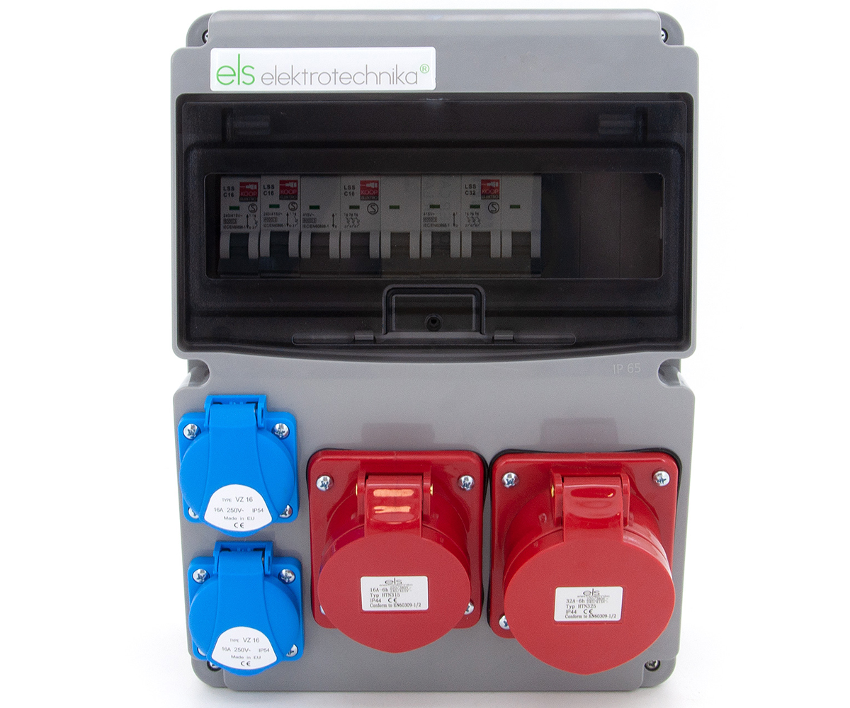 Stavební Rozvaděč Zabezpečení 2*GS+2C16 32/5+C32 16/5+C16 IP44