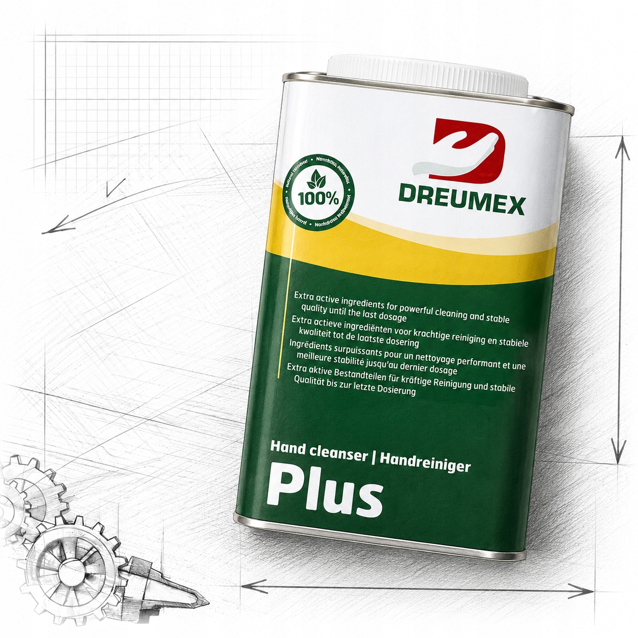 Čistiaca Pasta Na Ruky Bhp v géli na ťažké nečistoty Dreumex Plus 4,5 L