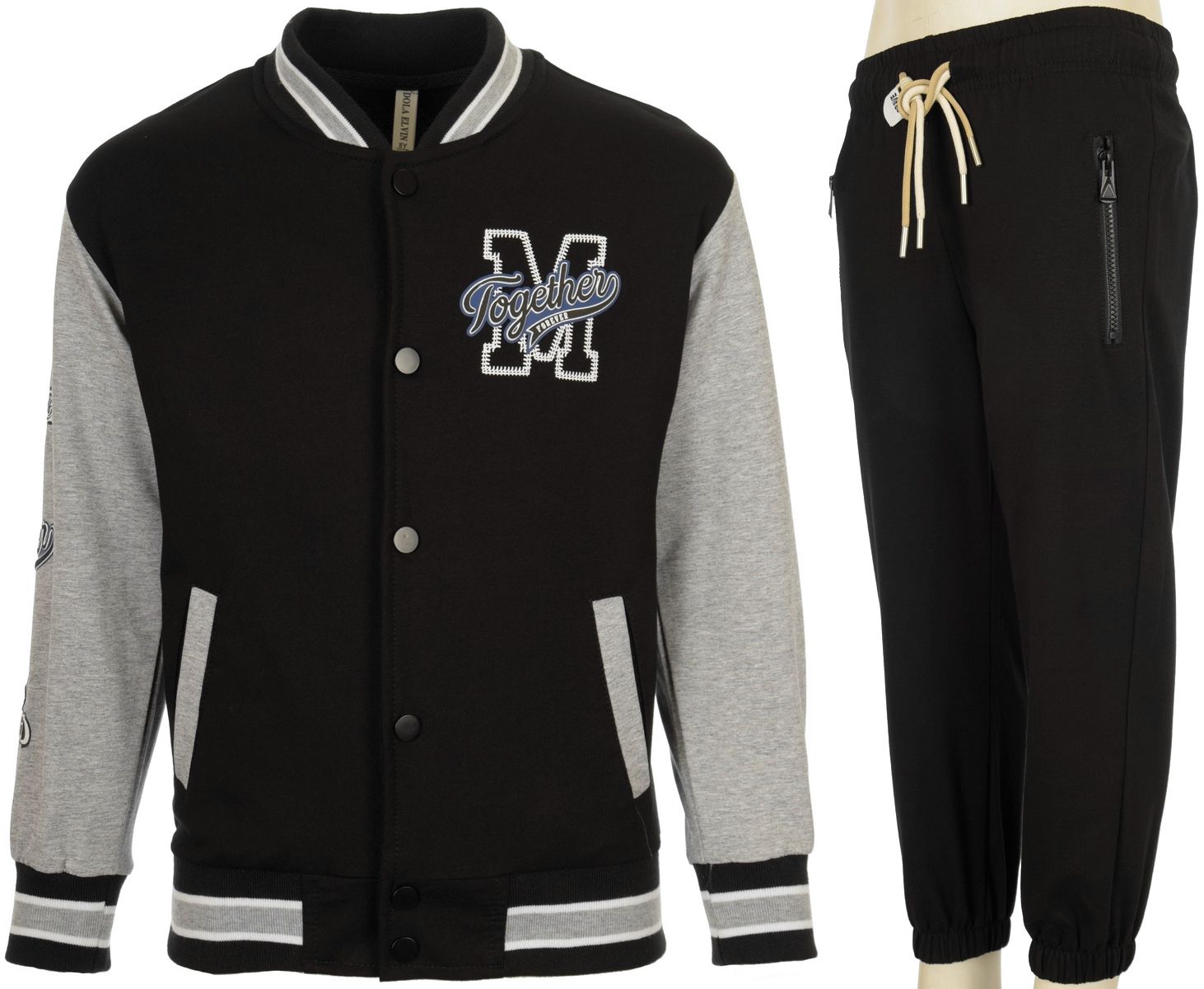 KOMPLET DRESOWY CHŁOPIĘCY HB-5007 C/S16 DWUCZĘŚCIOWY ŚCIĄGACZE 164/170