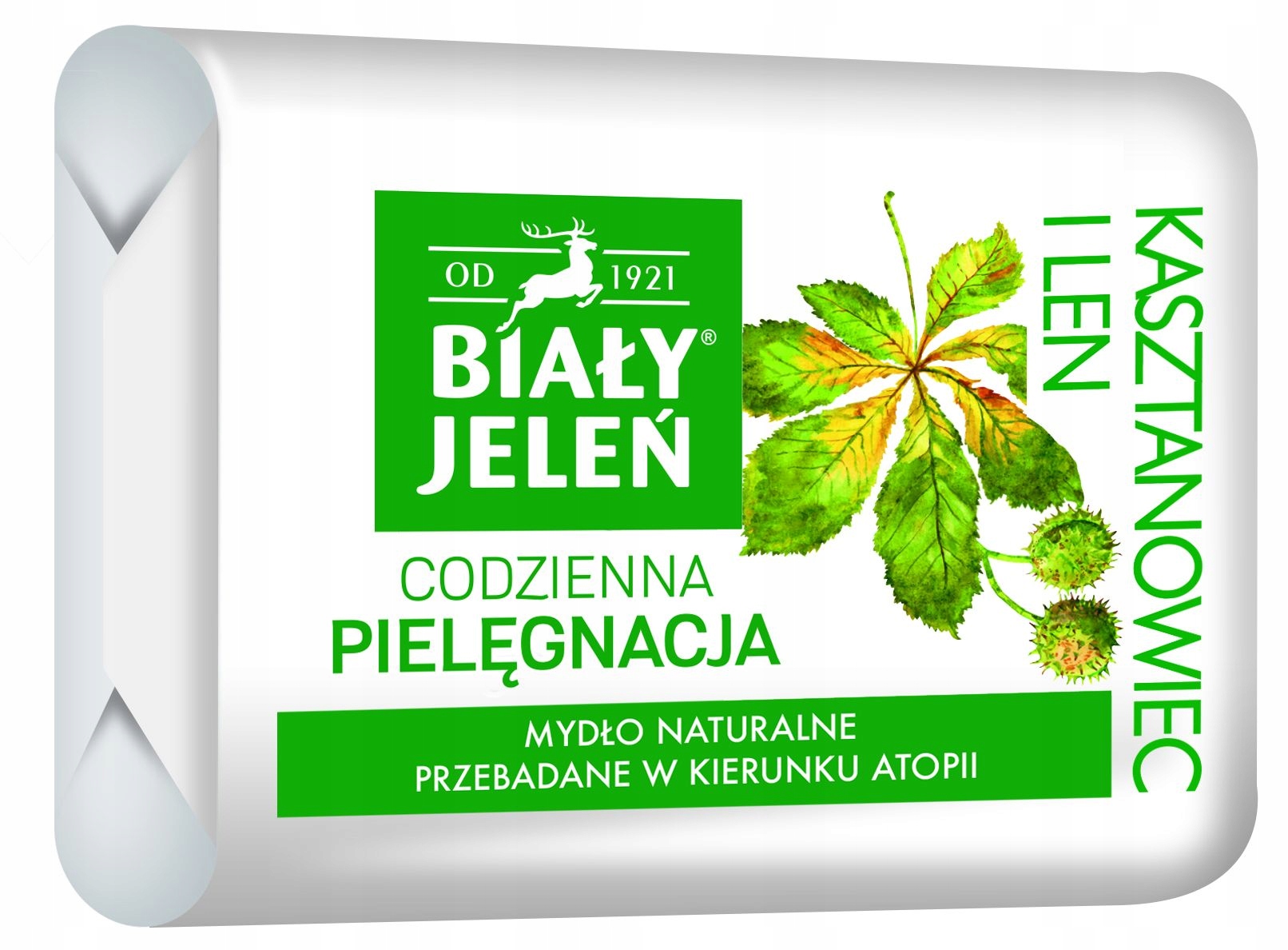 

Mydło w kostce kasztanowiec i len 100g Biały Jeleń