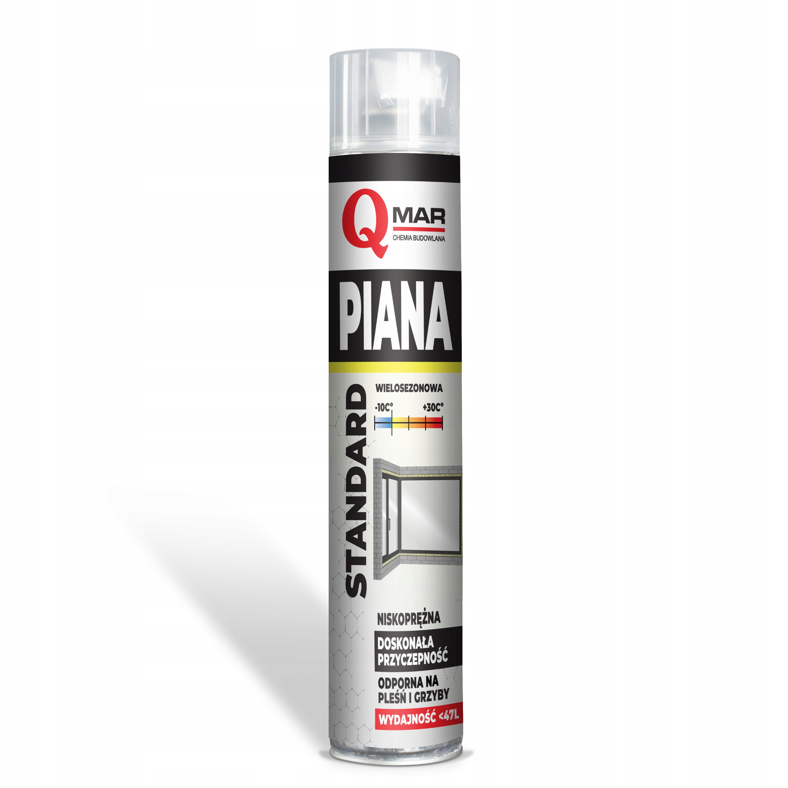 PIANA PISTOLETOWA PIANKA NISKOPRĘŻNA CAŁOROCZNA MONTAŻOWA DO OKIEN 750 ML
