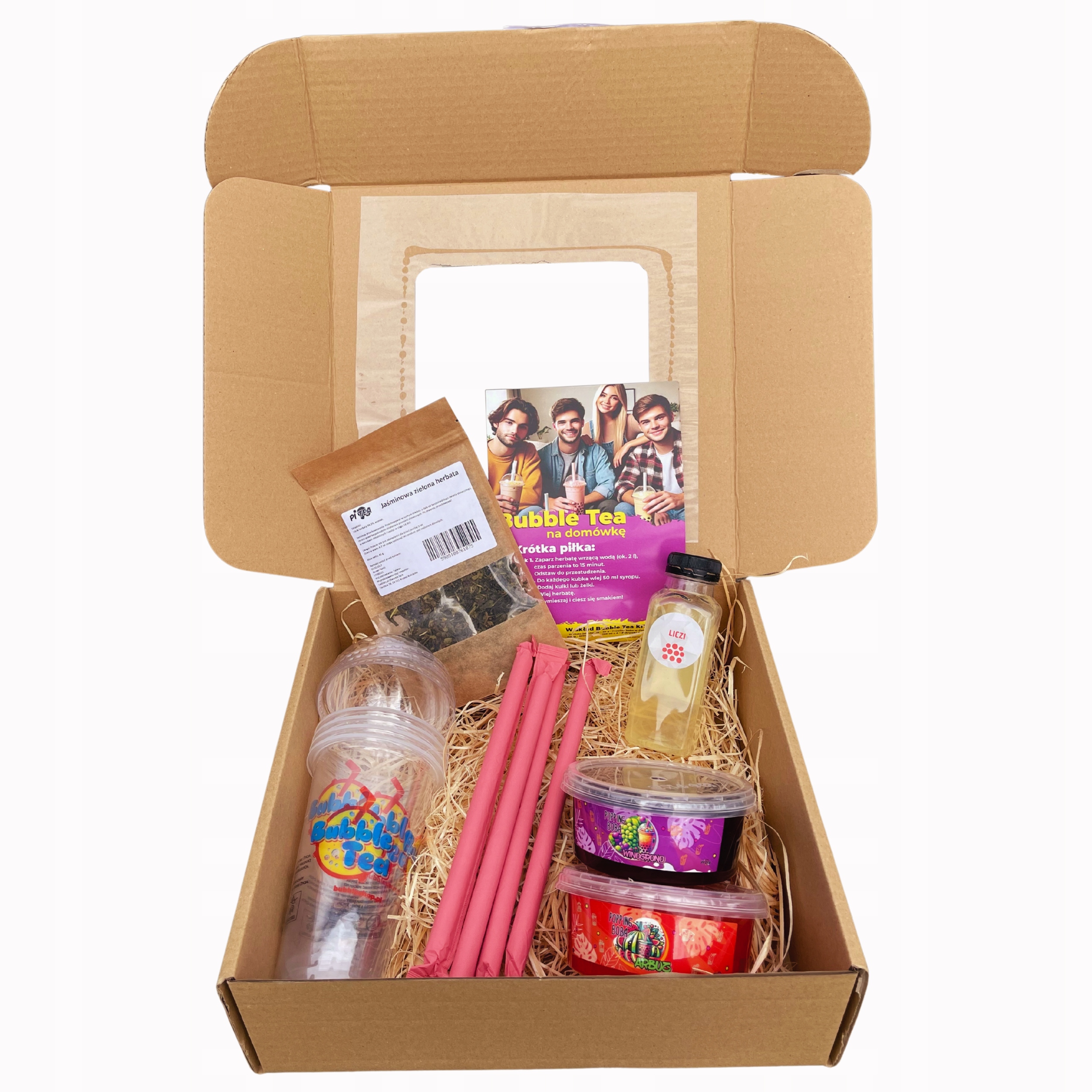 Levně Sada pro Bubble Tea Velký Kit a kuličky 2x450g Dárek k narozeninám