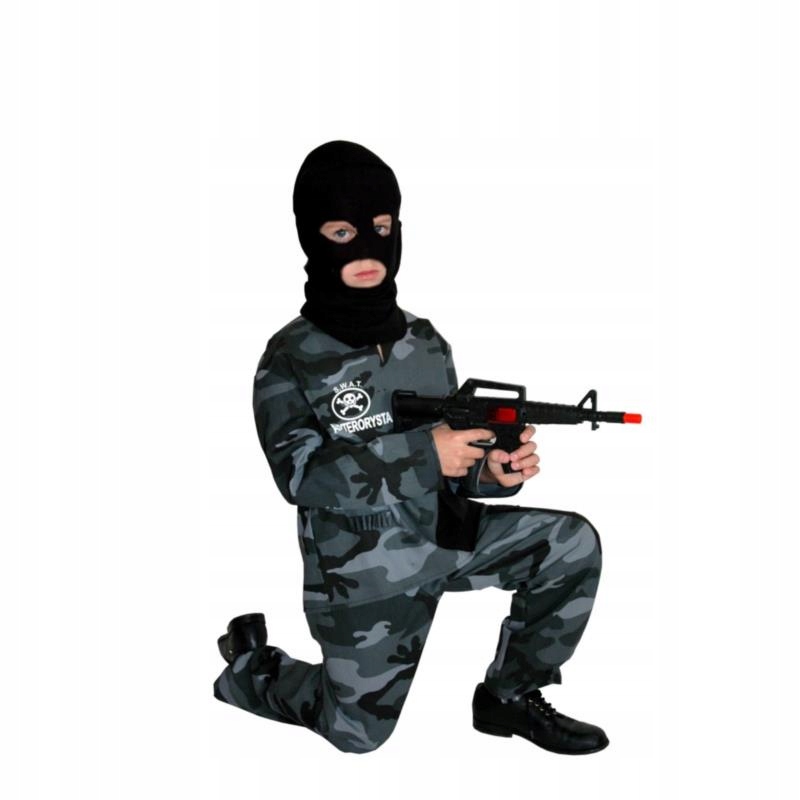 Strój przebranie Policjant Antyterrorysta Swat policjanta 110/116
