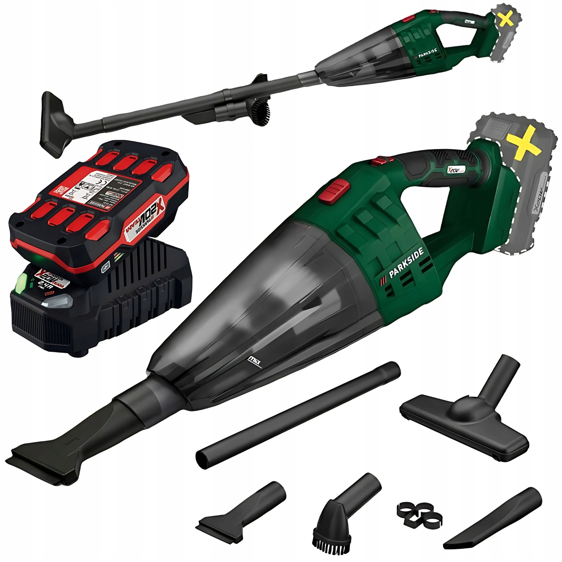 Бездротовий пилосос Parkside PHSSA 20-Li C1 з акумулятором та зарядним пристроєм