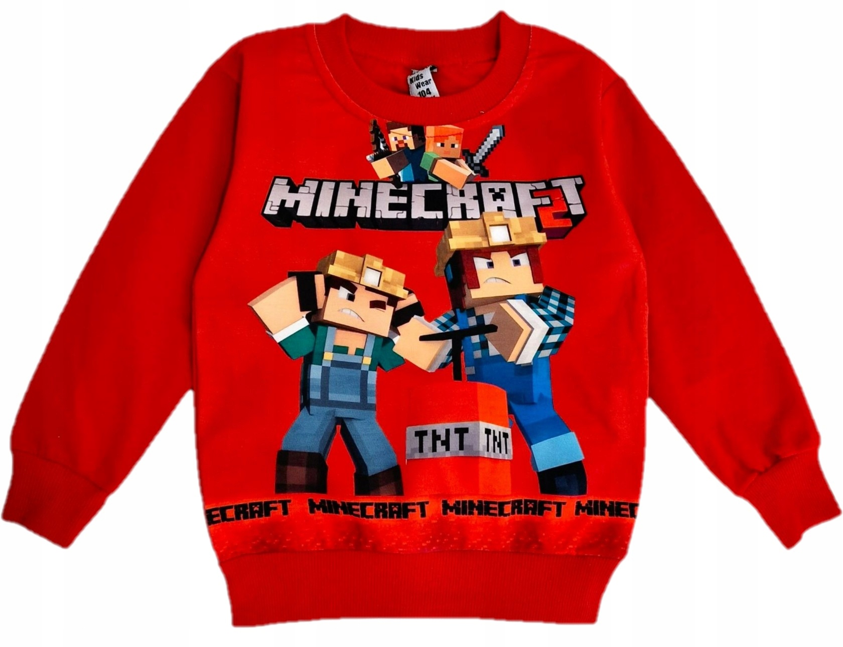 

Bluza chłopięca 128 Minecraft czerwona