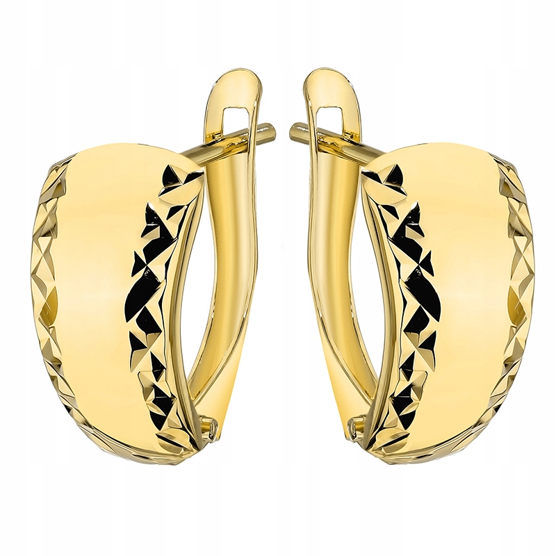 Zlaté Náušnice Anglické pr. 585 Diamantové 14k