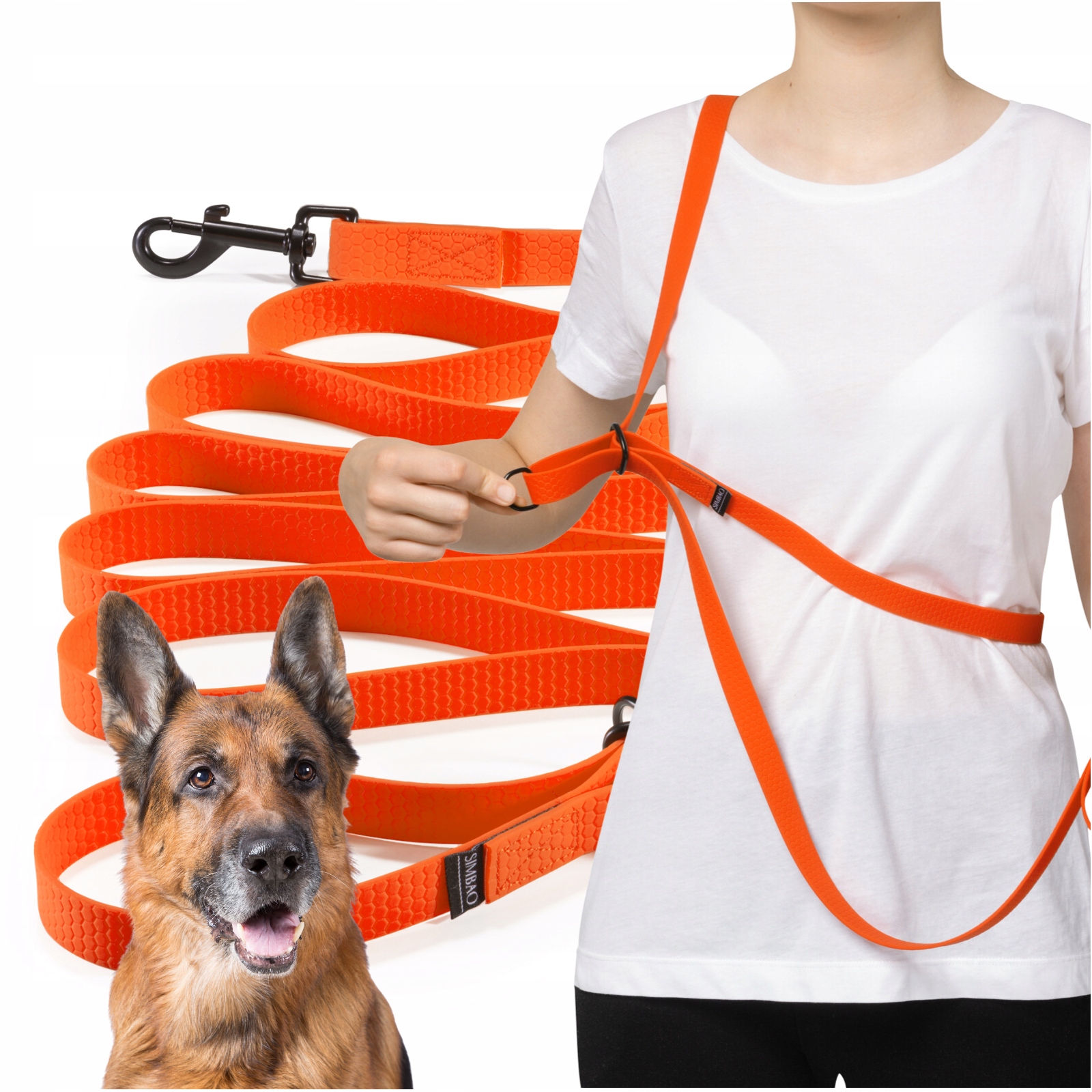 Smycz Przepinana Regulowana Treningowa Wodoodporna Pvc Odporna Na Brud 3m