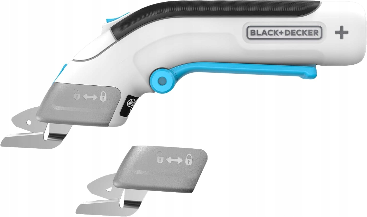 Black+decker bezdrátové elektrické nůžky 3.6V bílé se 2 čepelemi