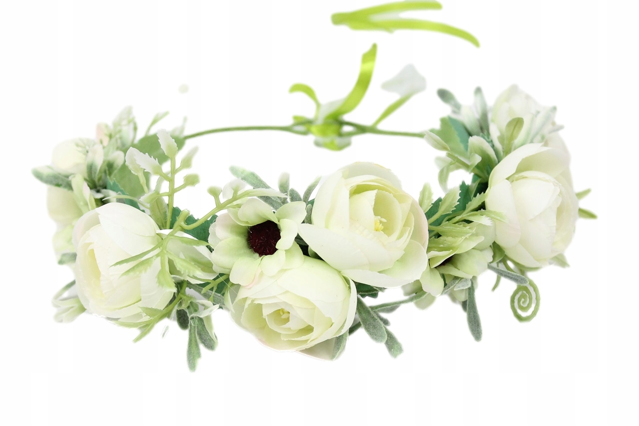 

Wianek ślubny Zieleń peonia boho foto sesja kwiaty