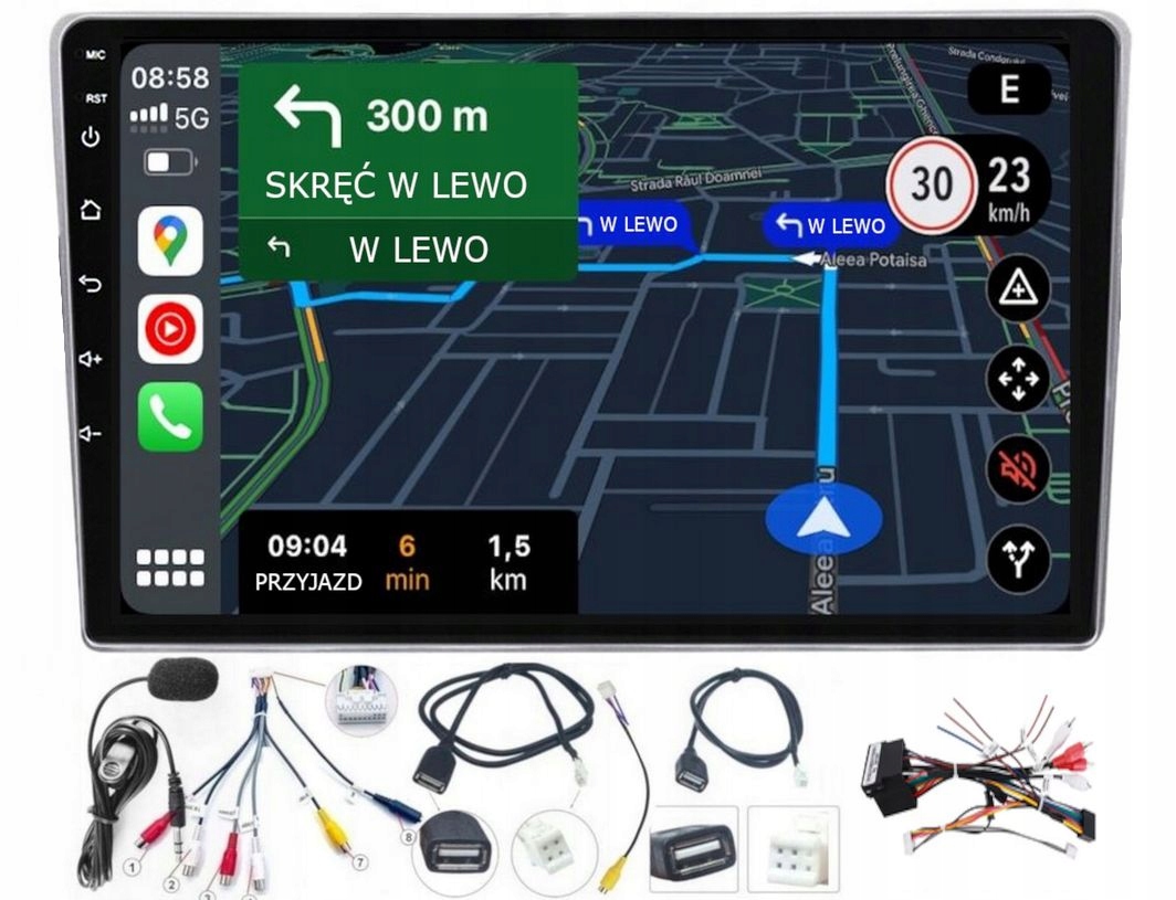 Automobilové Rádio Fiat Panda 2003-2012 Carplay Android-auto Bluetooth