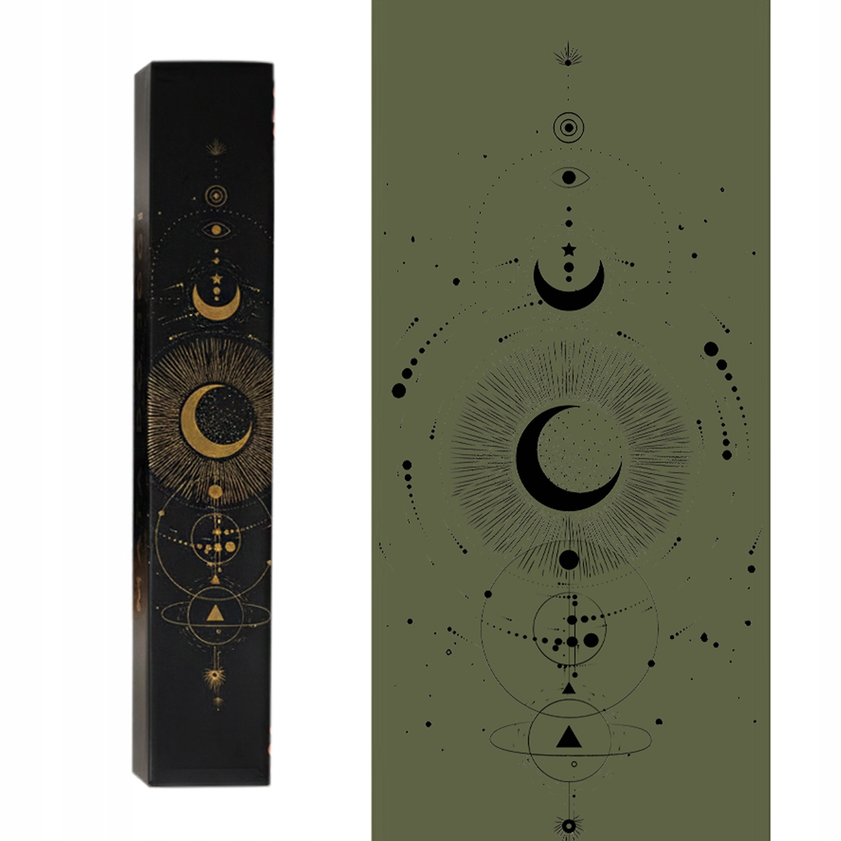 Piękna Mata Premium Do Jogi Ćwiczeń Kauczuk Pu Wzór Księżyca Antypoślizgowa