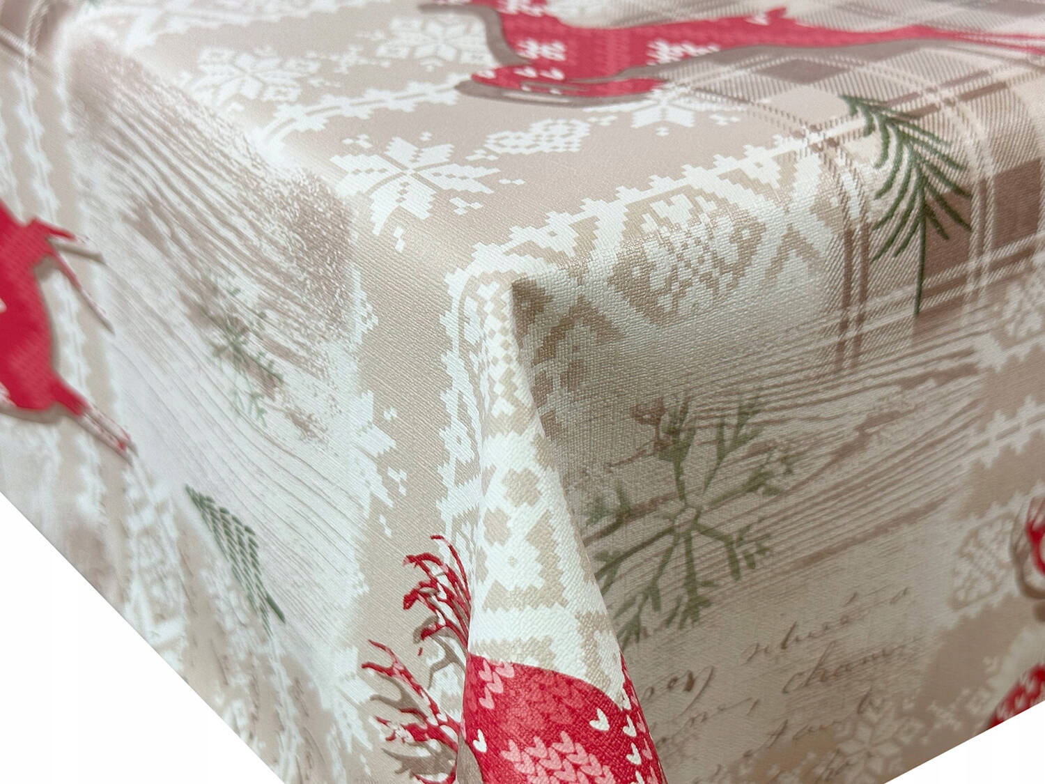 Cerata Na Wymiar Obrus Świąteczny Beż 10x140 Typ obrus