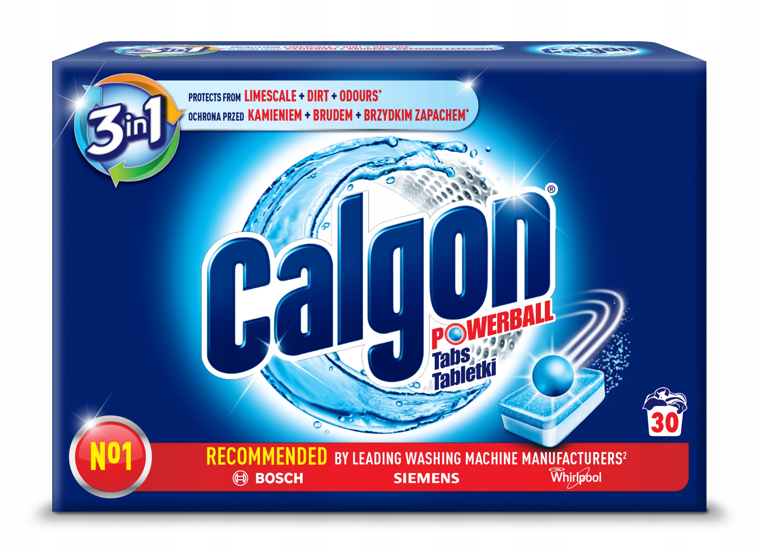 

Calgon 3w1 Tabletki Odkamieniacz do Pralki 30 szt