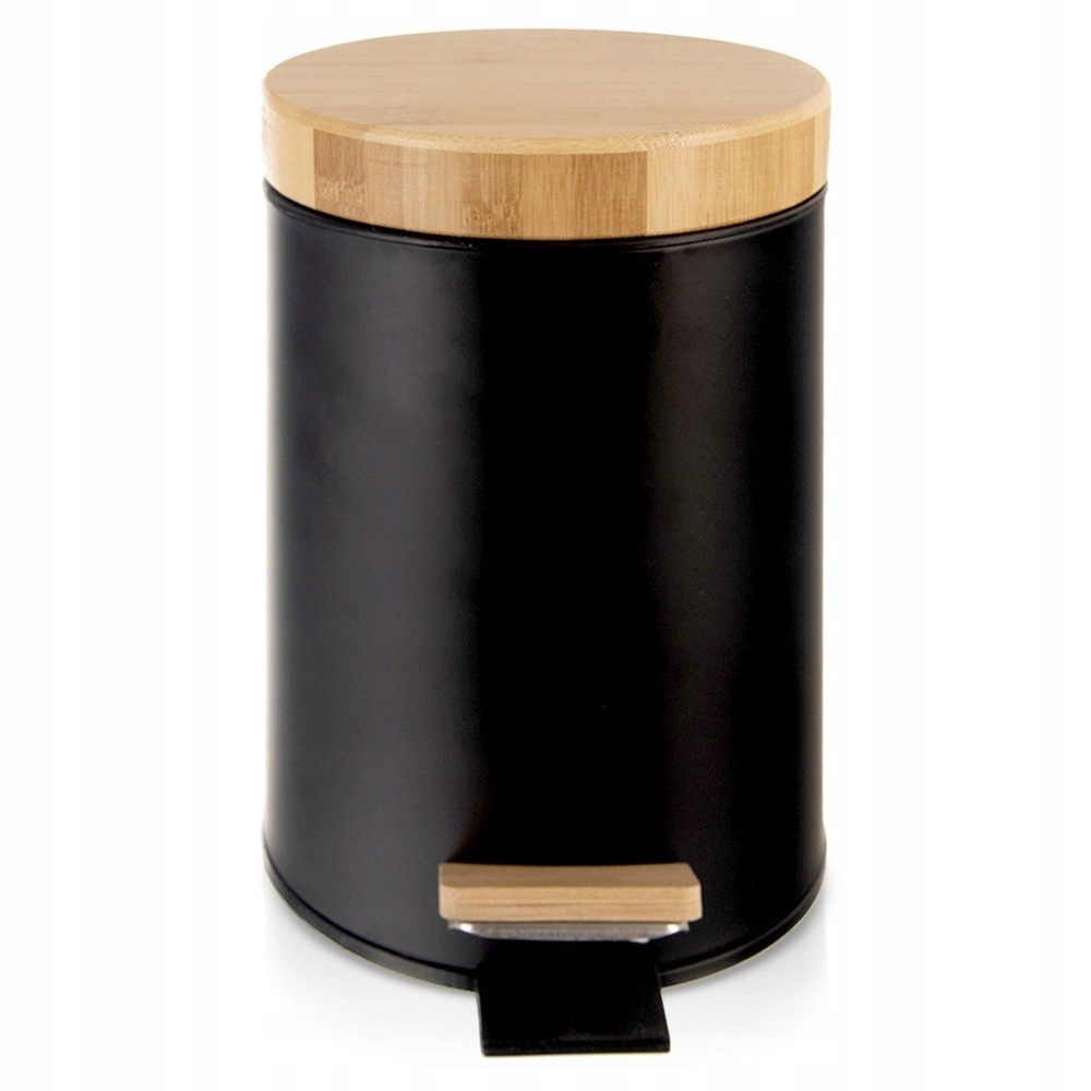 Levně Koš Na Odpadky S Pedálem Kovový Černý 3 L Do Koupelny