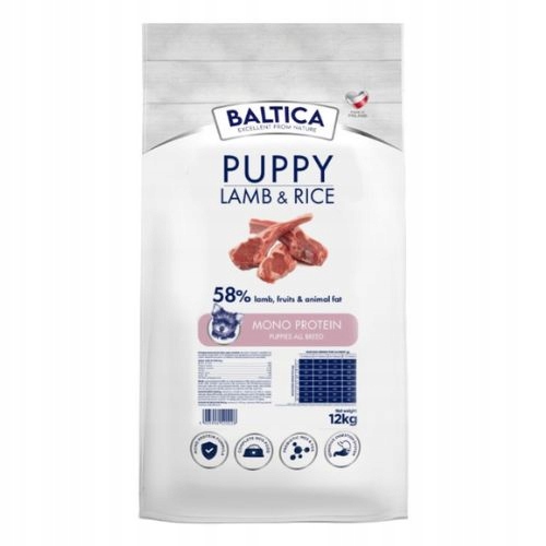 Baltica Puppy Lamb&Rice 12kg Monobiałkowa Karma Sucha Dla Psa