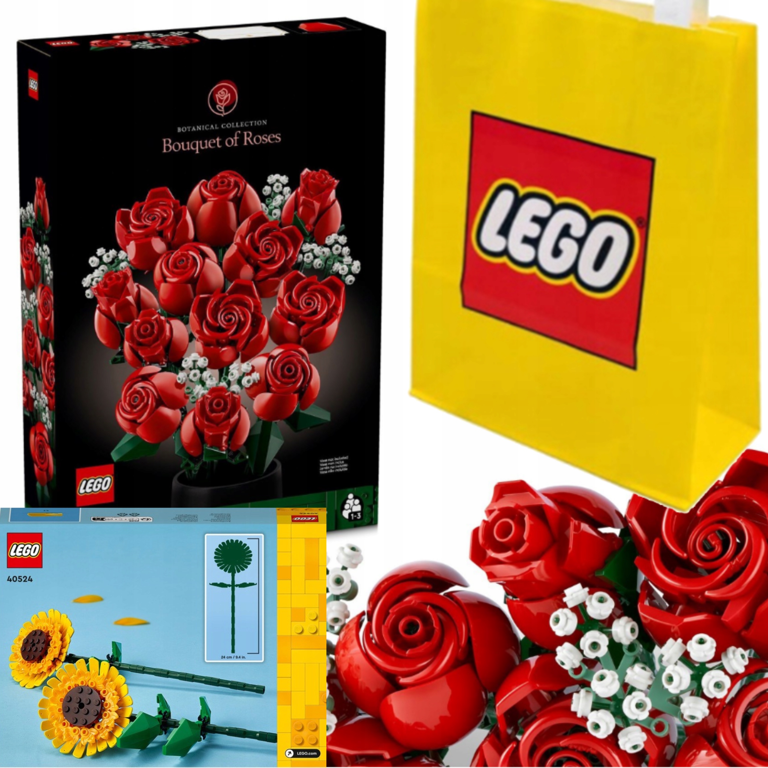 Lego Kytice Růží 10328 Valentýnský dárek Pro Ni Ikony Růží Taška +40524