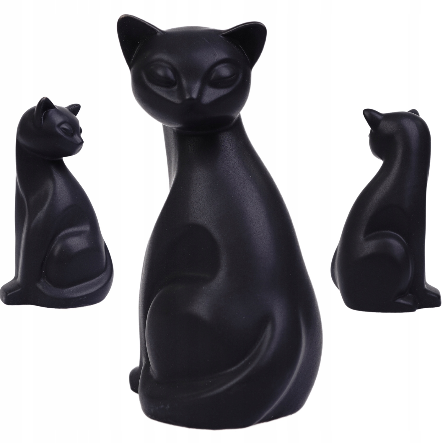 

Figurka Kot Ceramiczny Czarny Kotek Ceramika 15 CM