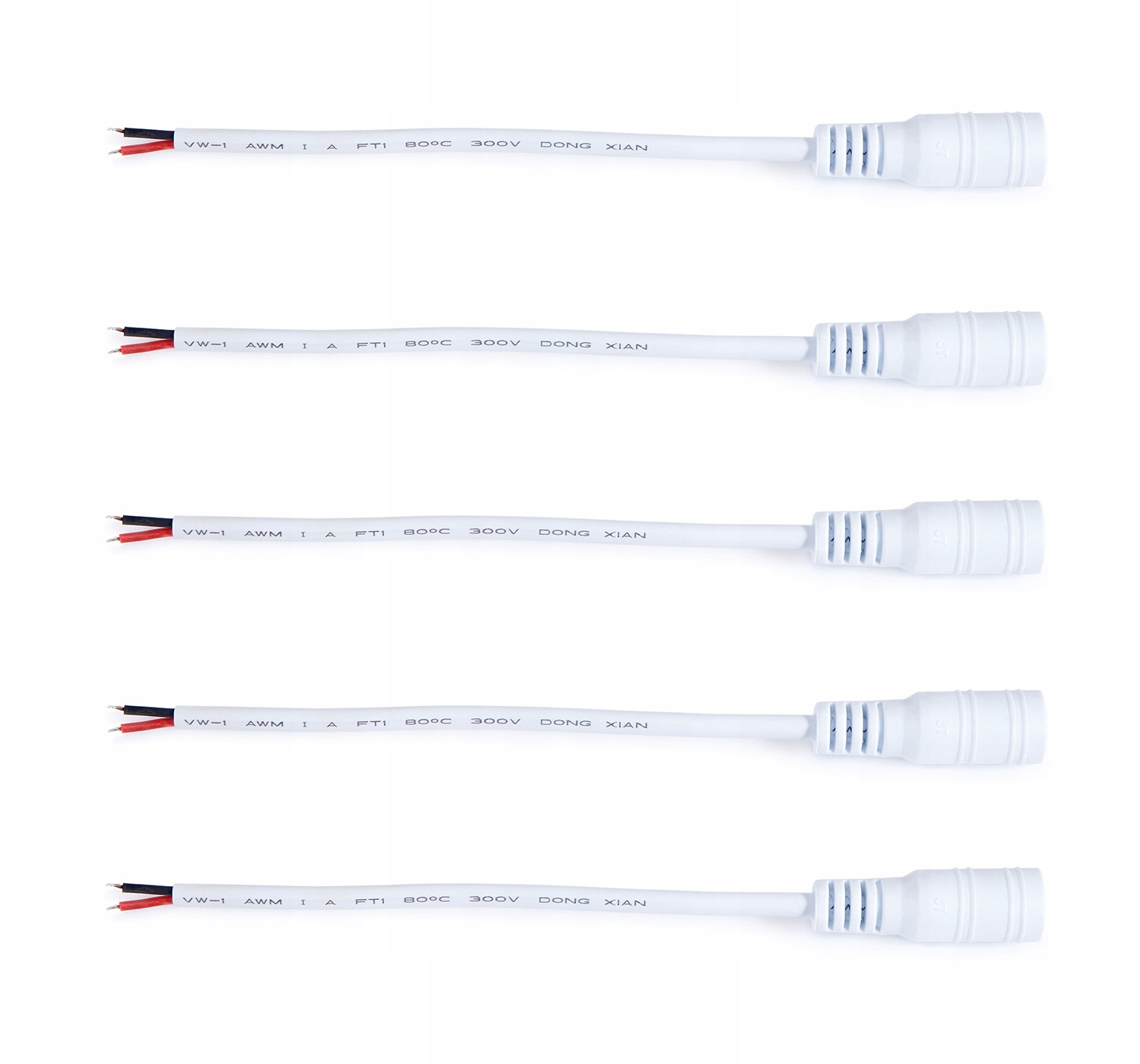 KOMPLET ZŁĄCZKA CN-23B: GNIAZDO 2.1/5.5 15CM 5 Szt