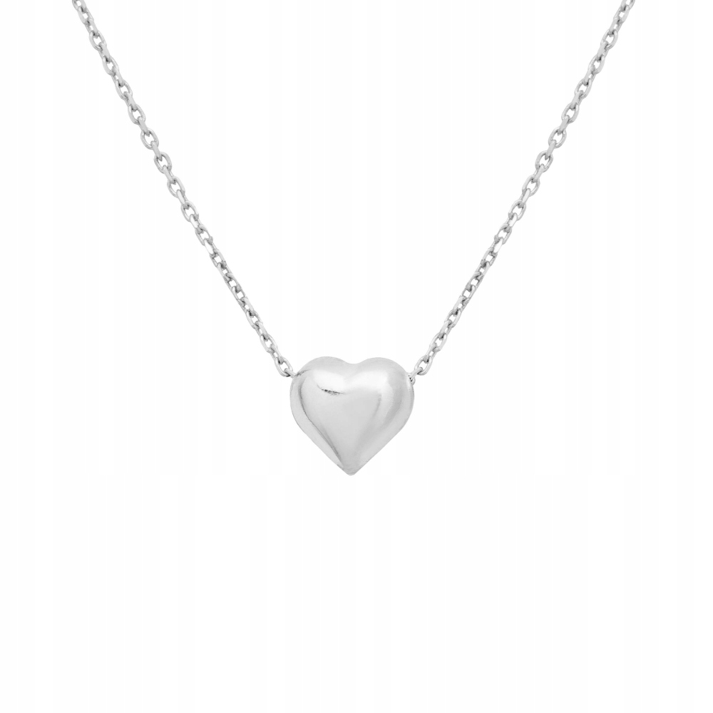 Naszyjnik srebrny Ania Kruk serce gładkie srebro 925