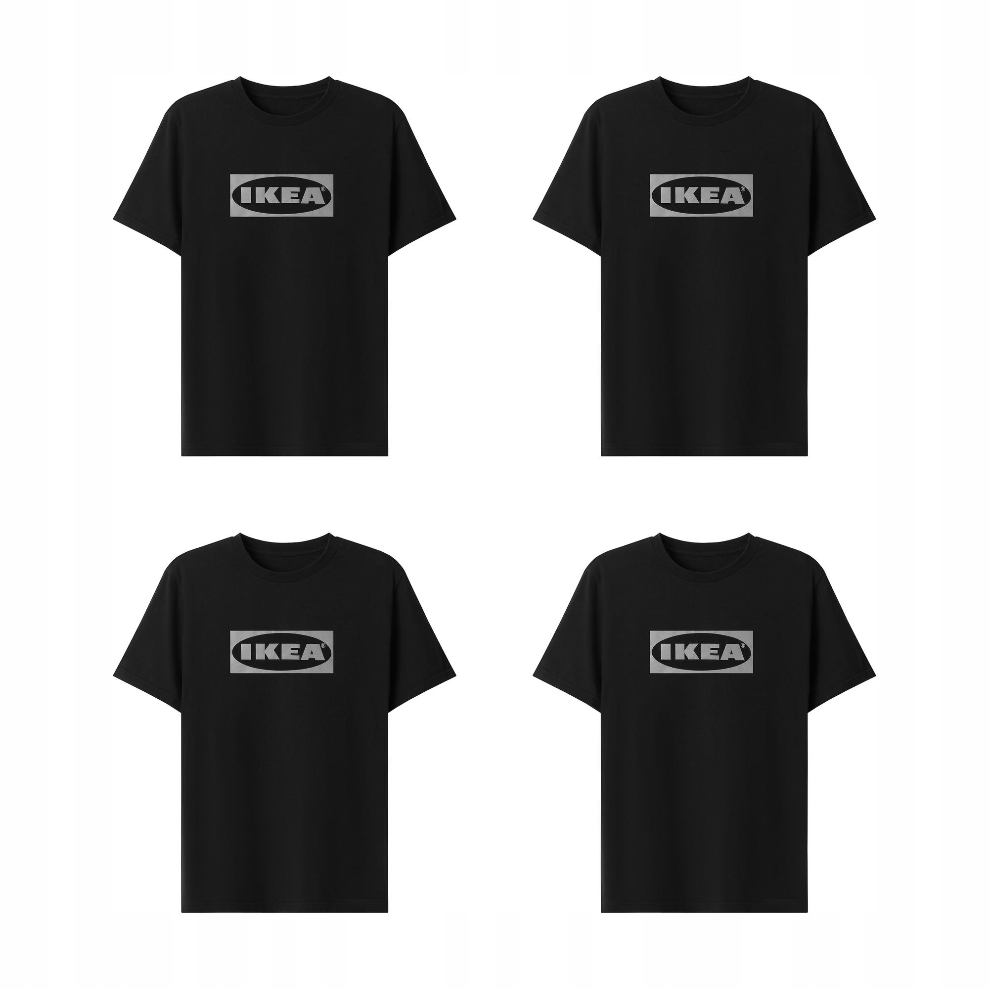 4 ks Černé tričko L XL Bawelna Reflexní logo Aurtiende