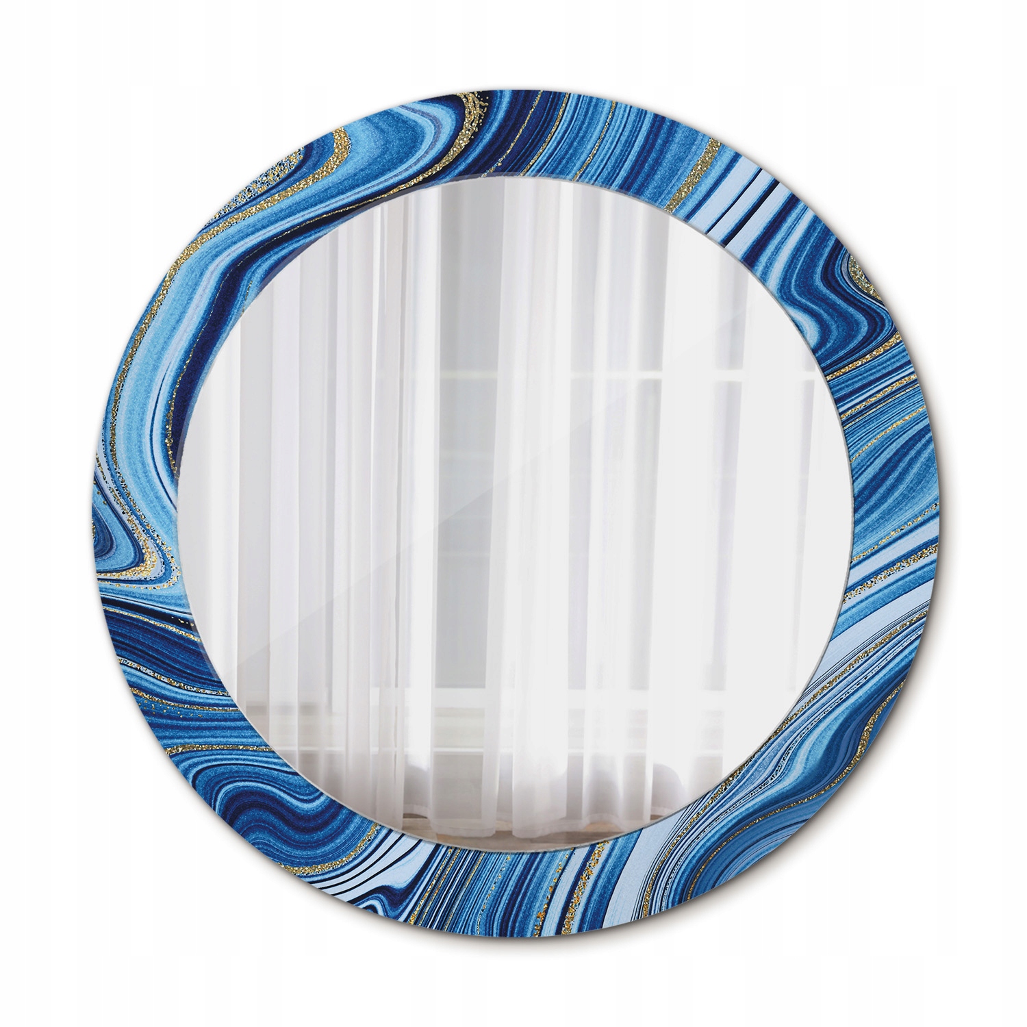 Okrúhle zrkadlo Mramorová rieka 70 cm