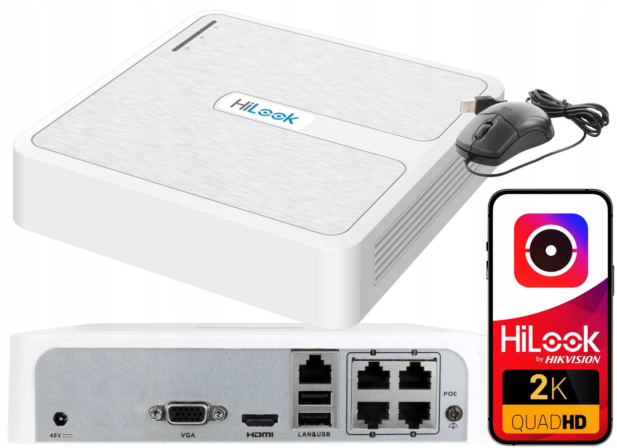 Ip PoE rekordér 4x PoE HiLook od Hivision NVR-4CH-H/4P Aplikace Náhled