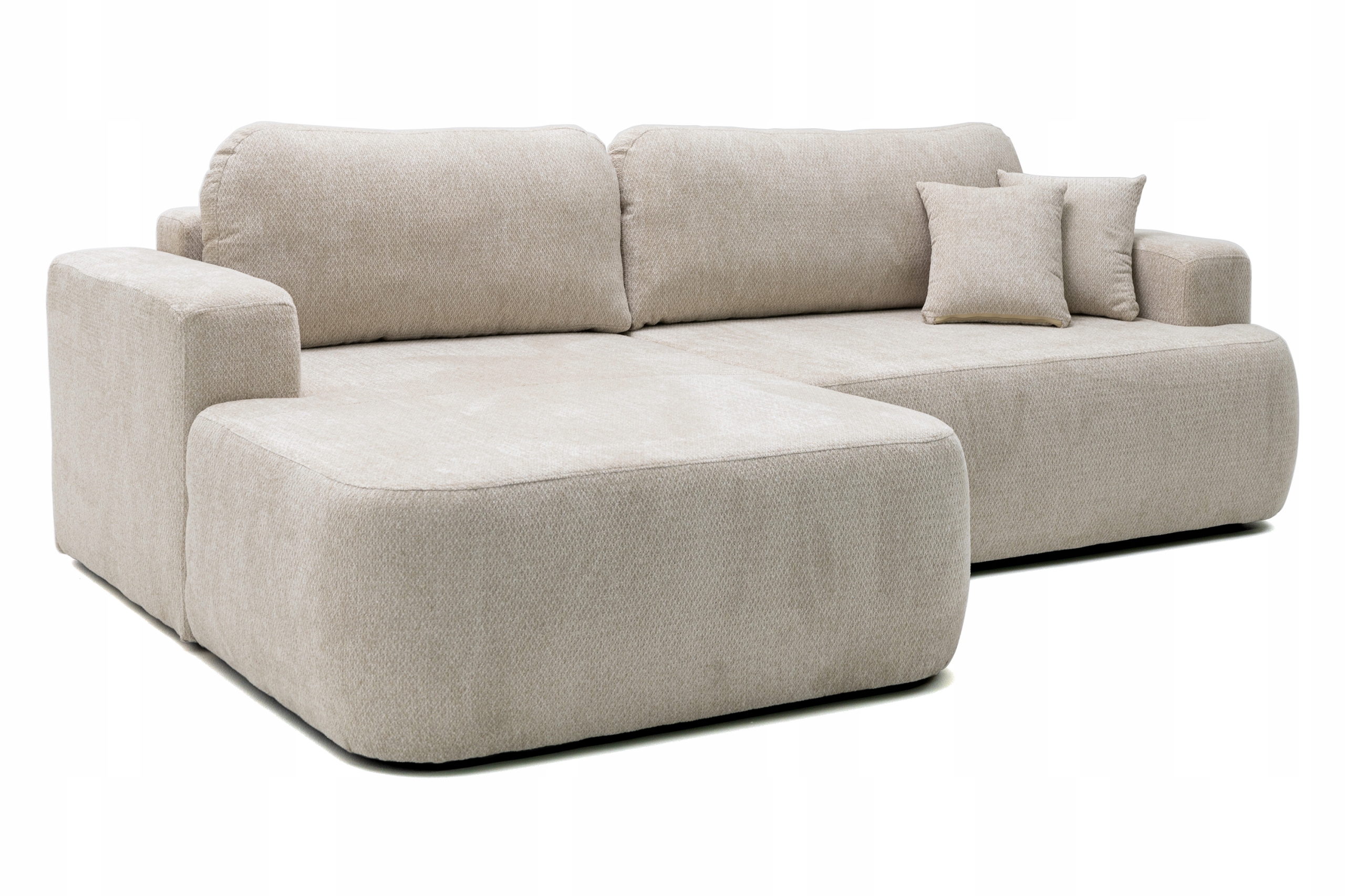 Rohová Sedací Souprava Gio Funkce spaní Kontejner Volné polštáře Područky