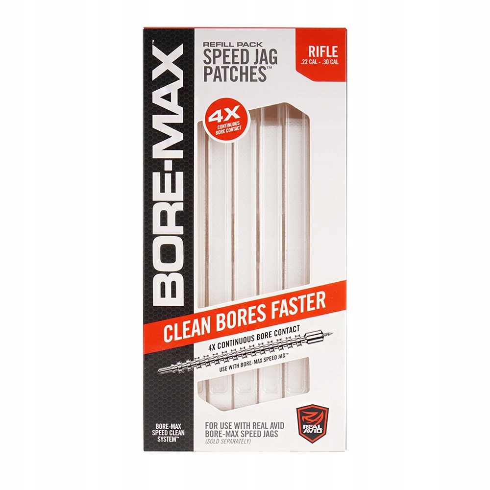 Real Avid Zestaw przecieraków do broni Bore-Max Speed 8' .22 .30 250 stk.