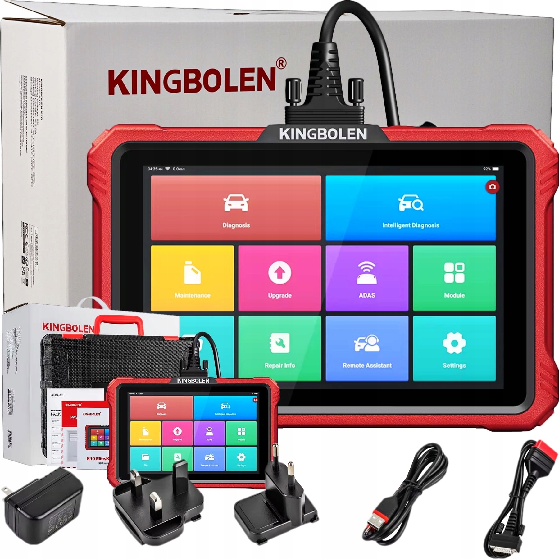 Kingbolen K10 Elite+ Profesjonalny Interfejs Diagnostyczny Uniwersalny OBD2