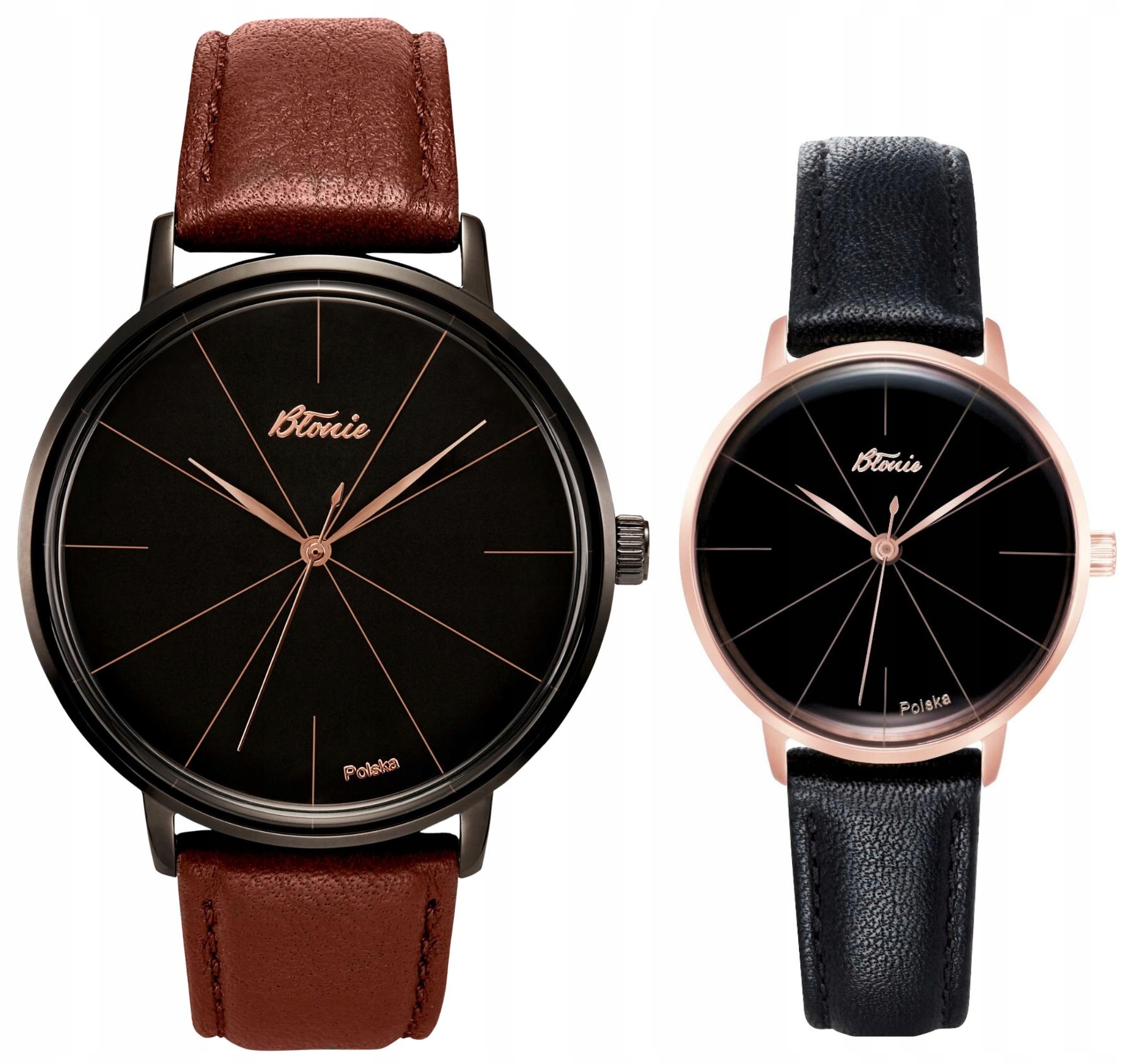 Originální sada pro páry Hodinky Błonie Karamel a Malwa dárek na svatba