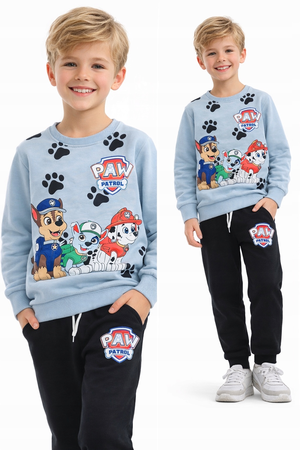 Komplet 128 Dres Sportowy chłopięcy Psi Patrol Chase Mashall chłopięcy