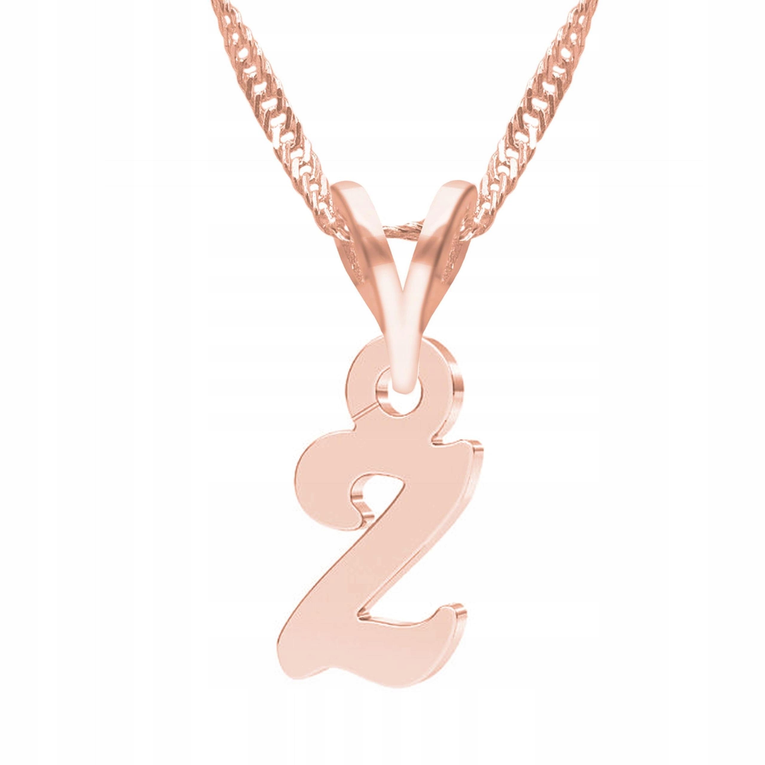 Pozlacený náhrdelník s písmenkem Iniciál Písmeno Letter Z Stříbro 925