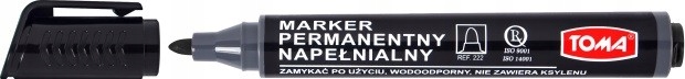 

Marker permanentny okrągły Toma TO-222 czarny
