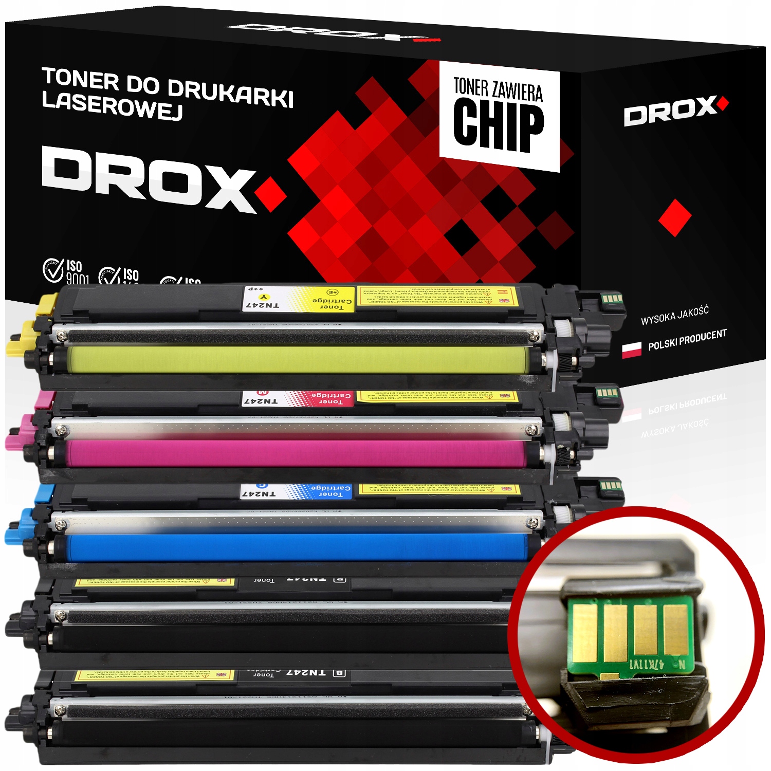 

5x tonery Cmy 2BK TN247 TN243 do DCP-L3510CDW