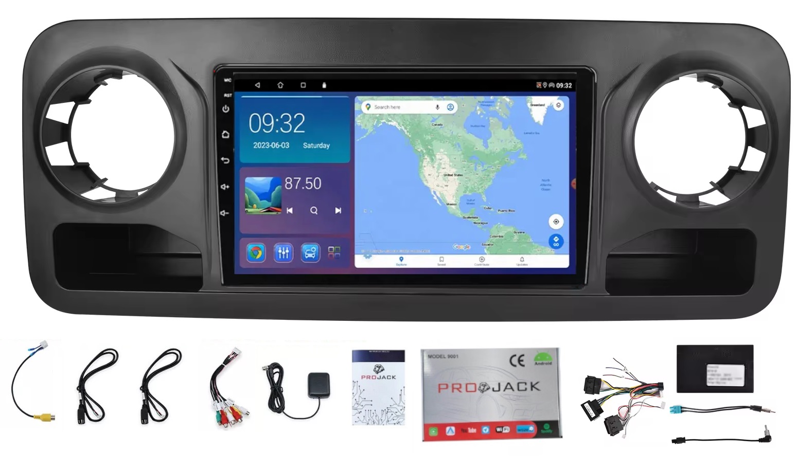 Autorádio Gps Android Mercedes Sprinter 3 W907 W910 Carplay Wifi Usb Bt 2/64GB