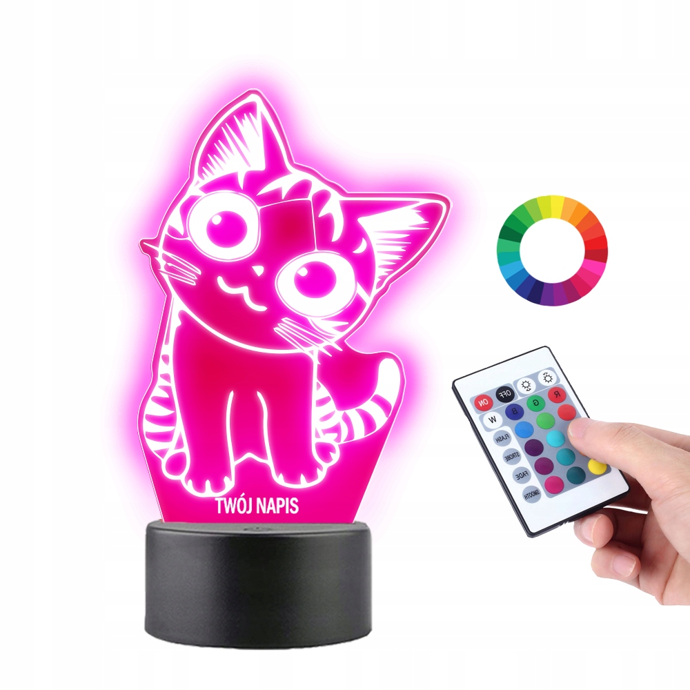 

Lampka na Biurko Statuetka Kot Kotek Pupil Plexido