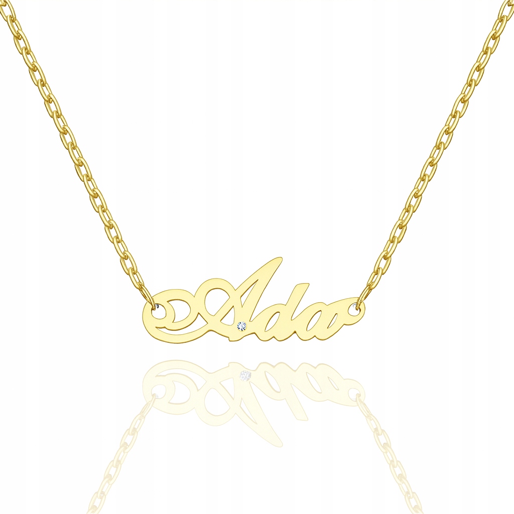 Zlatý náhrdelník řetízek ankr Vaše Jméno Libovolné PR.585 45 cm S Briliantem