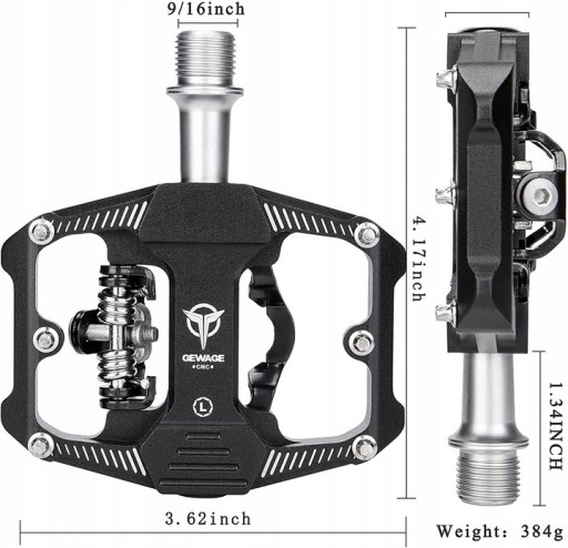 PEDAŁY MTB ROWEROWE PLATFORMOWE z SPD dwustronne Marka inna