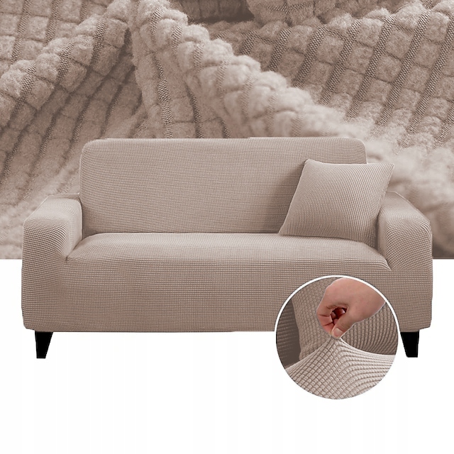 POKROWIEC NA KANAPĘ BEŻOWY 2 OSOBOWY Marka inna