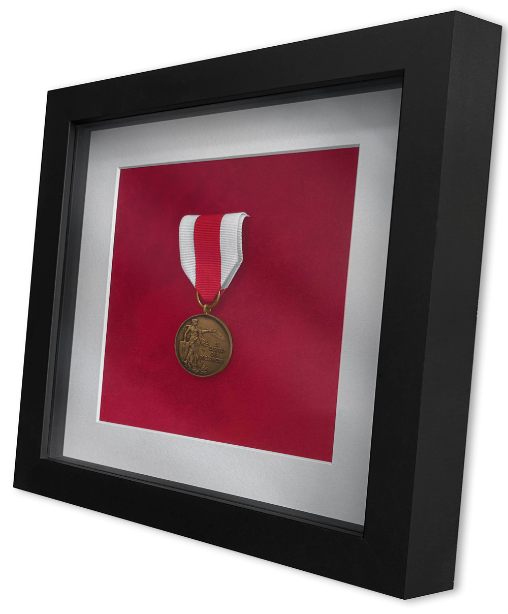 

Ramka na medal zdjęcie 30x30 Czarna 3D numizmaty